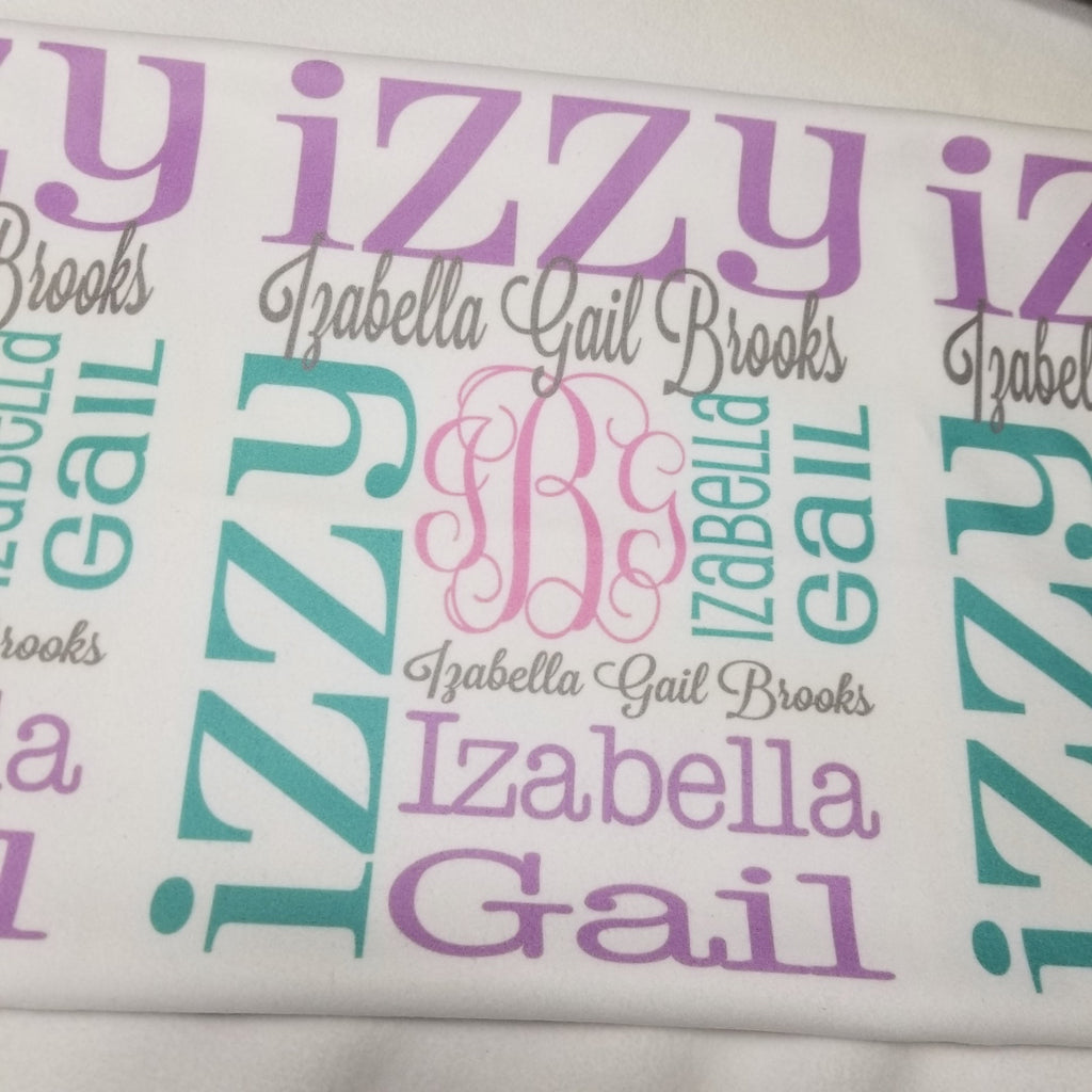 Personalized Baby Name Blanket - Classic Design - The Izzy