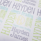 Personalized Baby Name Blanket - Classic Design - The Zander
