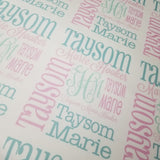 Personalized Baby Name Blanket - Classic design - The Owen Olivia