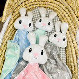 Bunny Buddy Baby Lovey - Personalized Name Lovey Blanket - Monogram Baby Gift