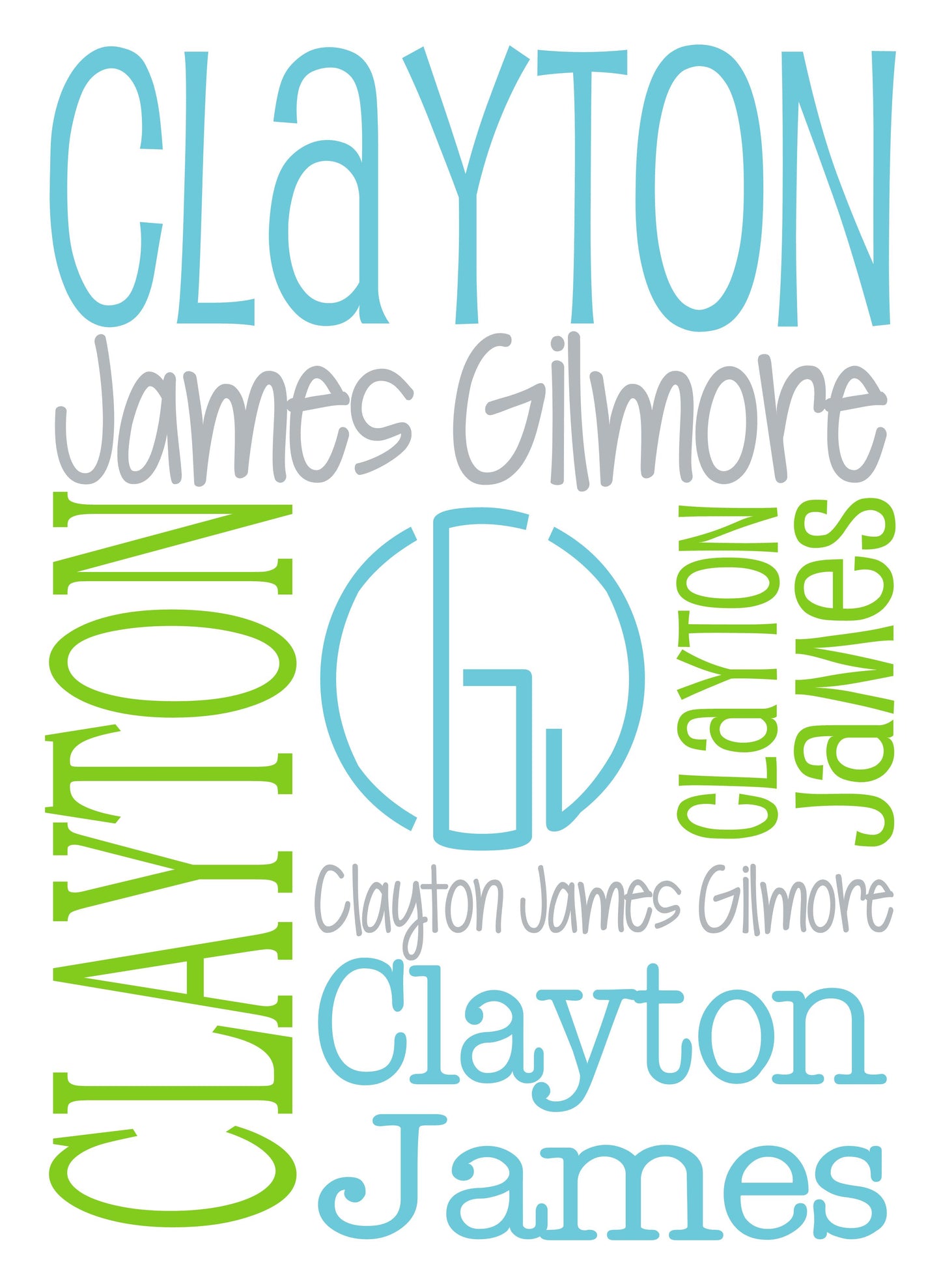 Personalized Baby Name Blanket - Classic Design - The Clayton