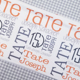 Personalized Baby Name Blanket - Classic Design - The Tate