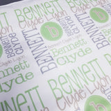 Personalized Baby Name Blanket - Circle Initial Design - Beckham